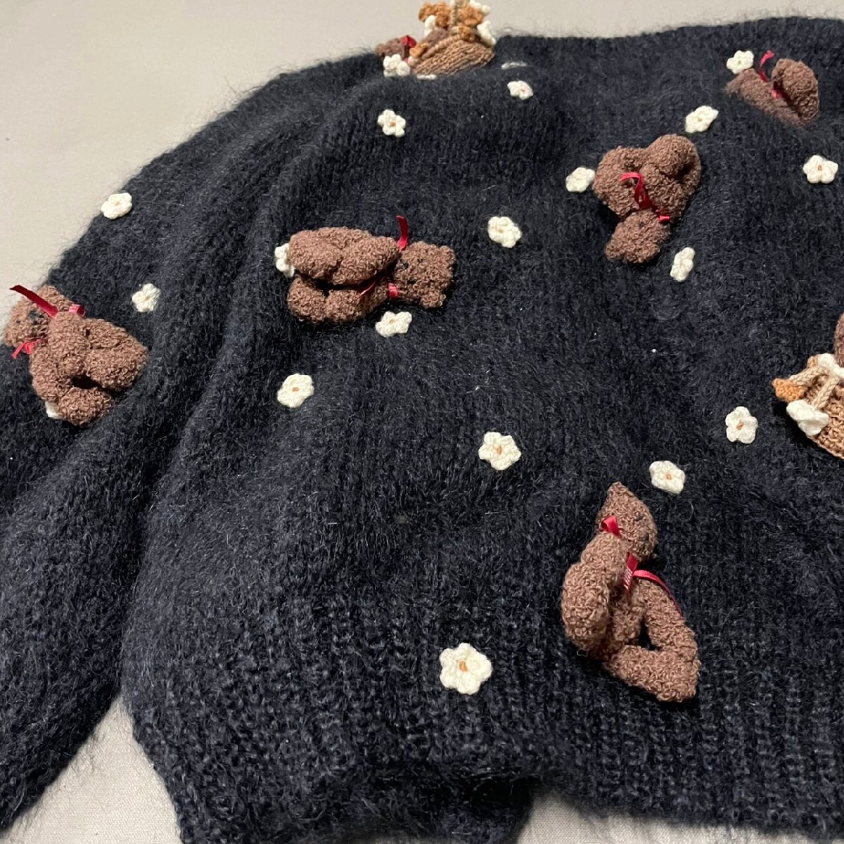 PINK HOUSE - 専用です・カネコイサオ・モヘヤカーディガン黒 ○ 希少 PINK HOUSE ピンクハウス カネコイサオ カーディガン ニット