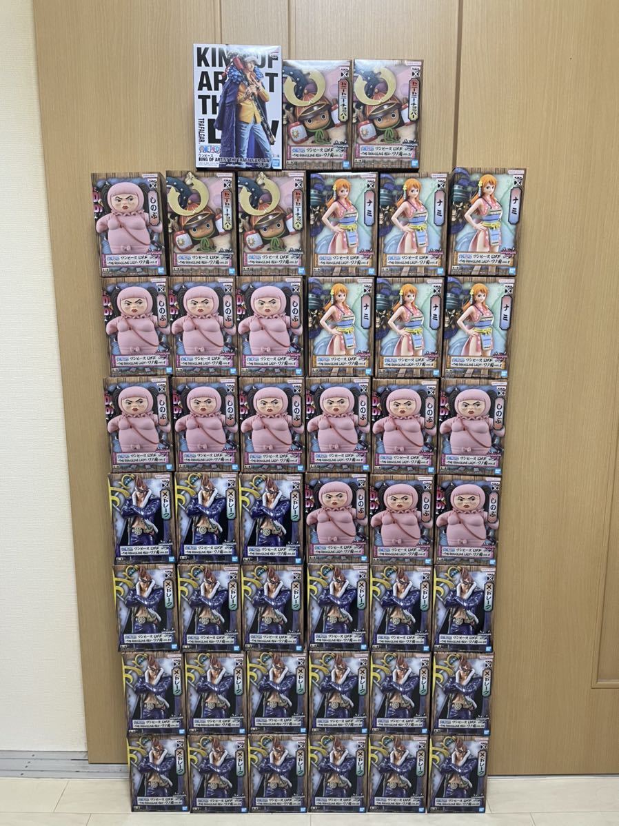 ワンピース DXF THE GRANDLINE MEN ワノ国 X ドレーク しのぶ チョッパー ナミ フィギュア 45個セット グラメン 新品未開封 まとめ売り 1円