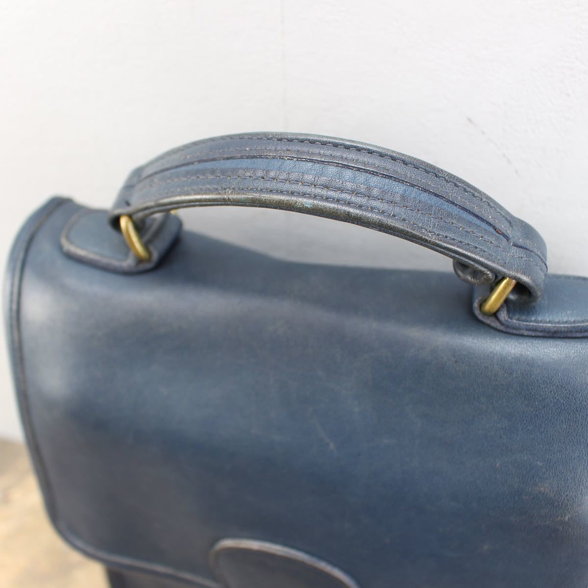 OLD COACH TURN LOCK LEATHER 2WAY SHOULDER BAG MADE IN USA/オールド
