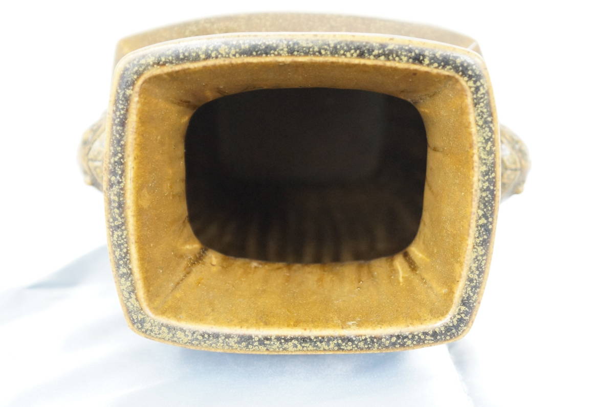 ○中国 葛明祥造 海鼠釉 瓶 壺 花瓶 中国美術○