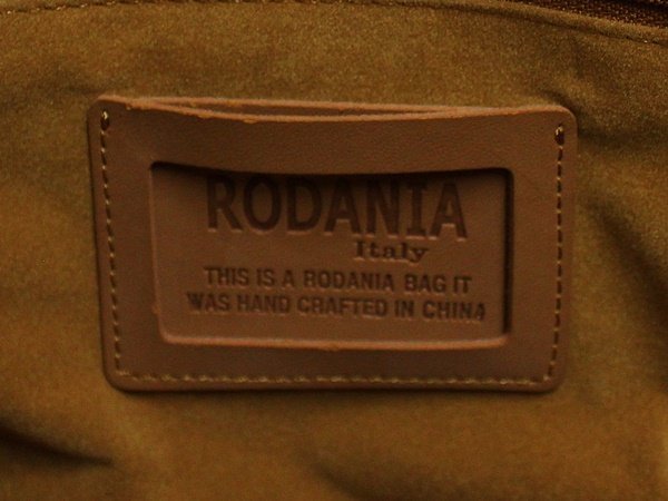 タグ付 未使用 RODANIA ロダニア ワニ革ハンドバッグ ジーンズブルー