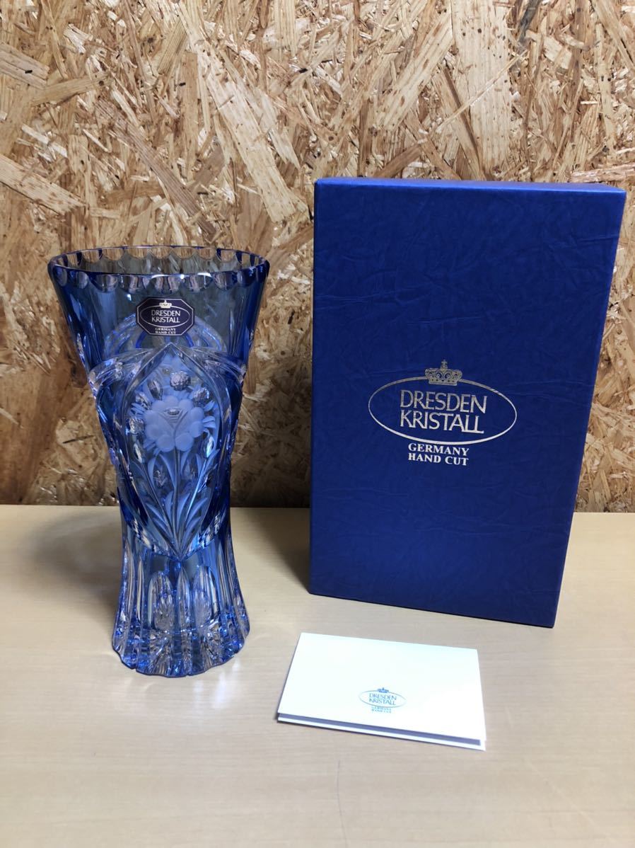 DRESDEN KRISTALL GERMANY HAND CUT ドレスデン クリスタル 花瓶