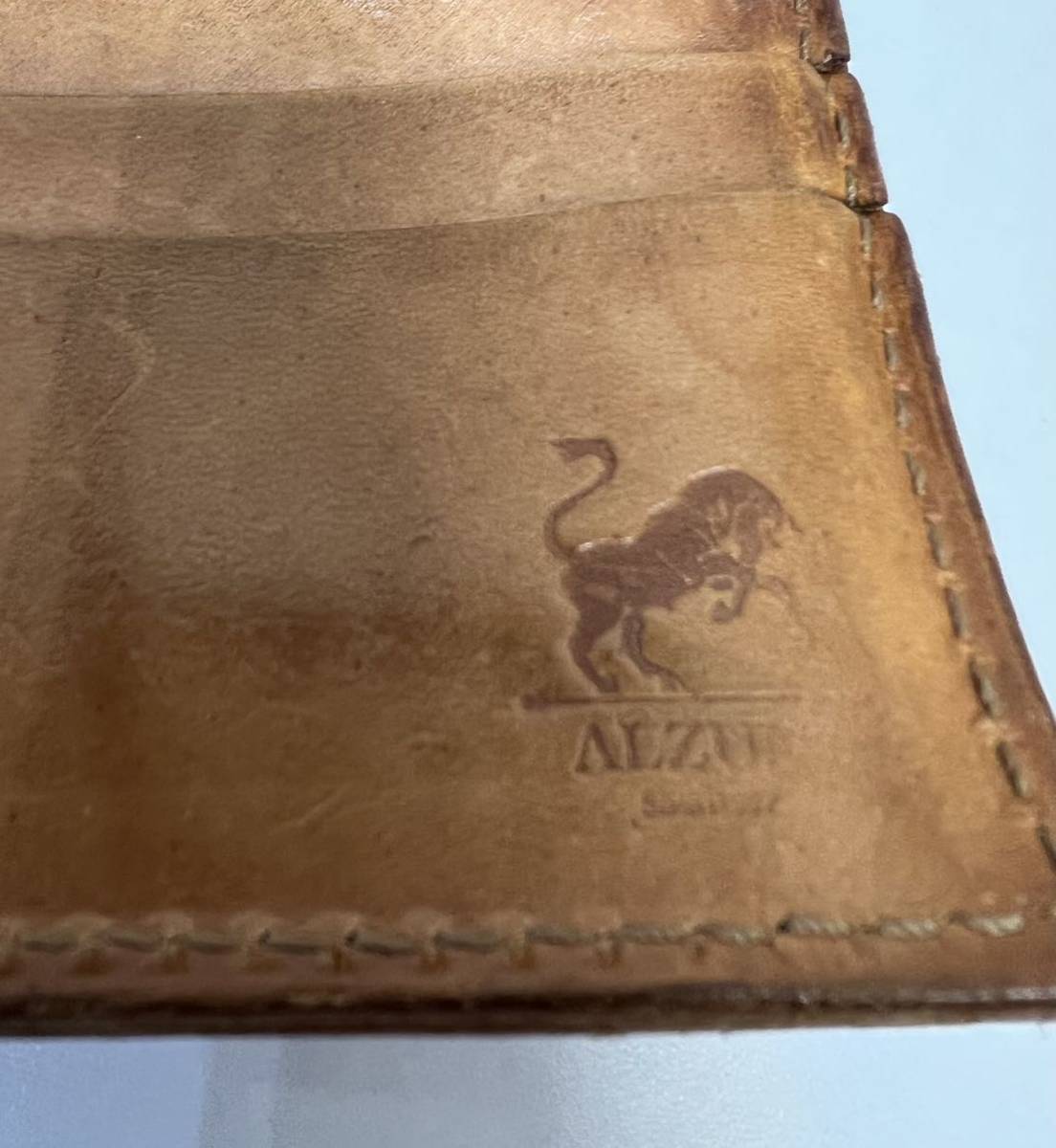 ALZUNI Long Wallet アルズニ 長財布 本革 シルバー タイガー 虎 red 赤色 焼印 スタッズ ウォレット