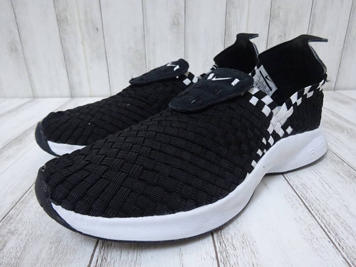 NIKE AIR WOVEN スニーカー スリッポン ブラック 黒 白 メンズ