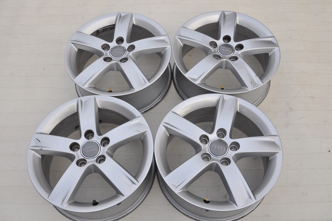 アウディ 8P系 A3 純正16インチ 4本セット 6J+50 5H/112 AUDI スタッドレス 冬用 などに アルミホイール