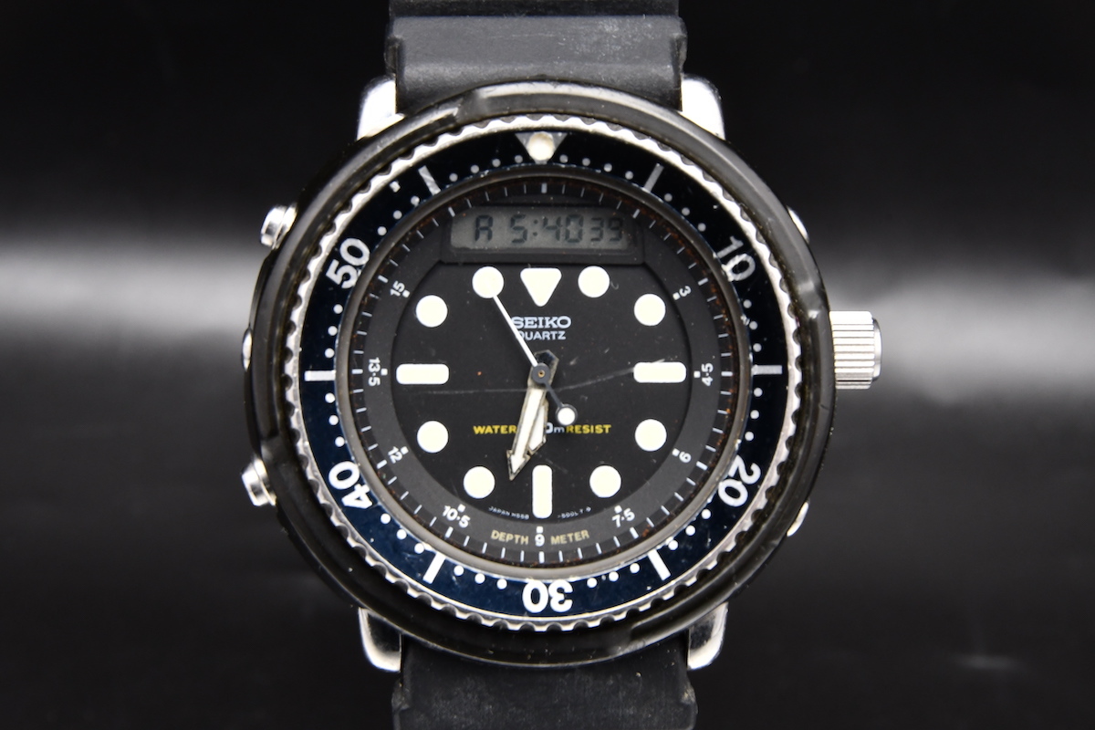 難あり SEIKO セイコー ハイブリッドダイバー Ref:H558-5000 ■6339