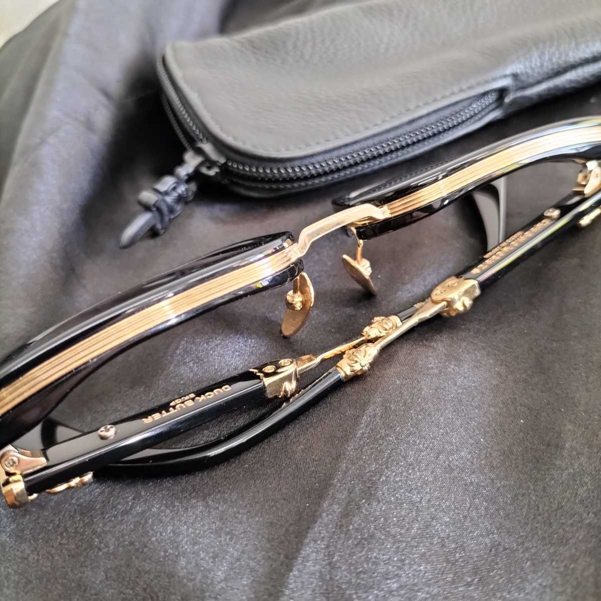 クロムハーツ サングラス No.50104314 DUCK BUTTER 52□21-152 BK/GP 