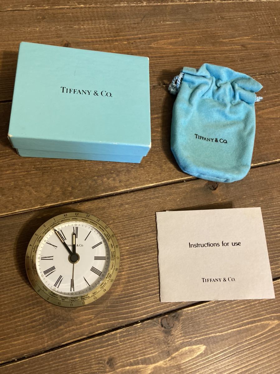 希少 ティファニー 置時計 アラーム 目覚まし時計 TIFFANY トラベル