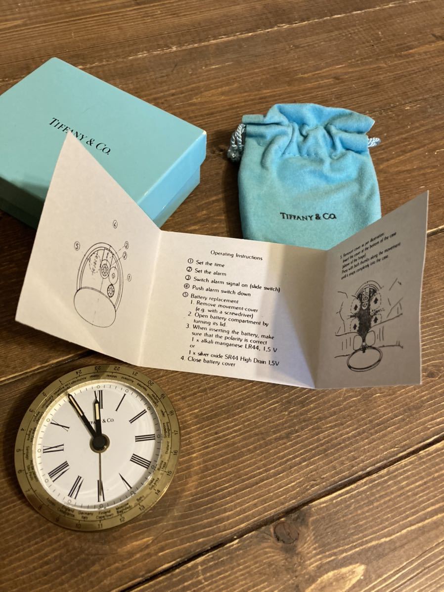 希少 ティファニー 置時計 アラーム 目覚まし時計 TIFFANY トラベル