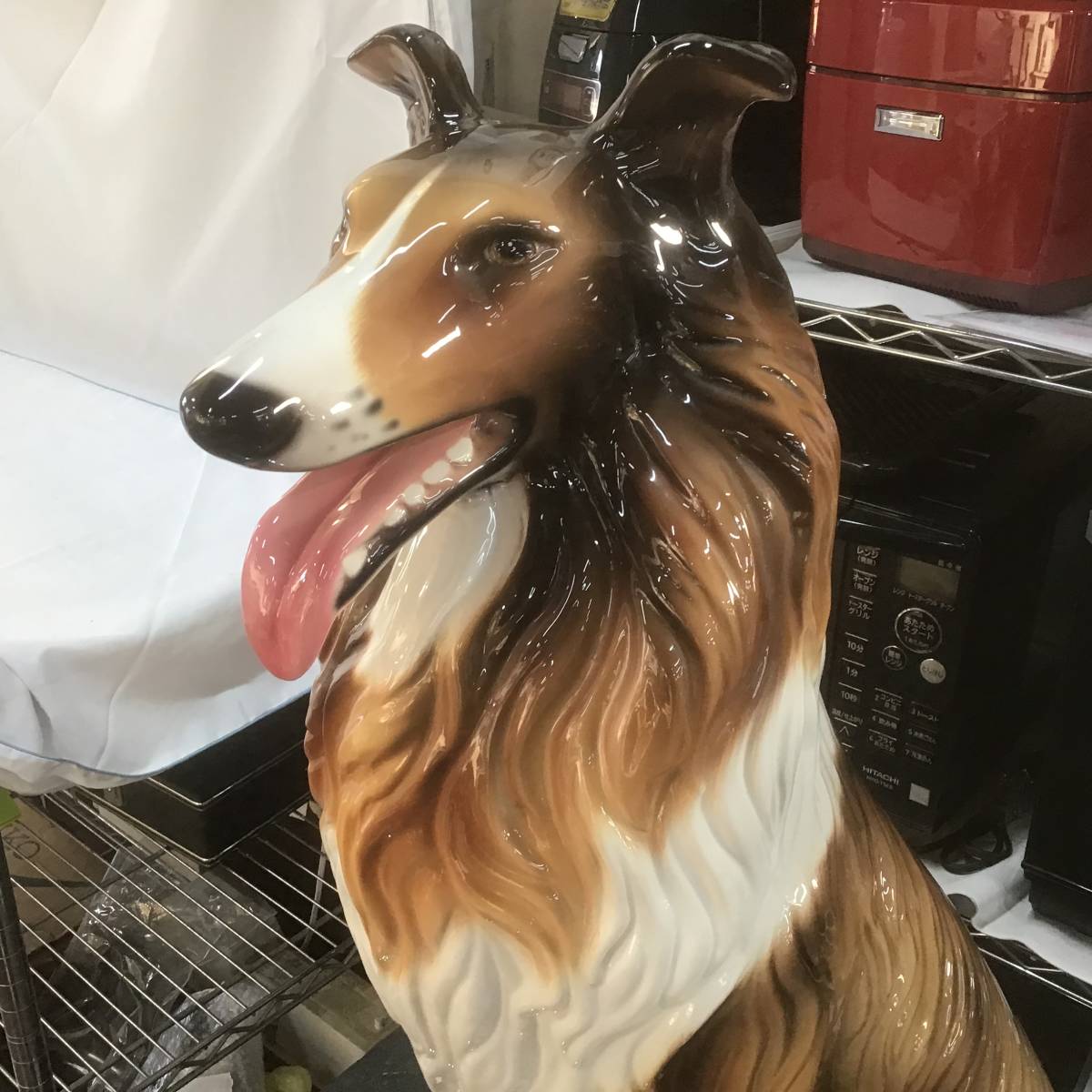 イタリア製 コリー 陶器 犬 置物 オブジェ インテリア イタリア コリー 