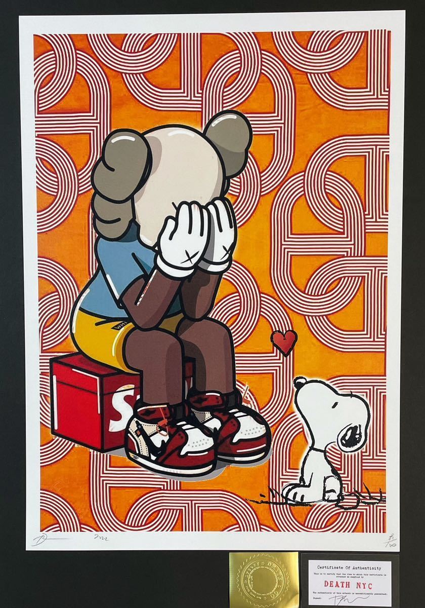 DEATH NYC 現代アートポスター コンパニオン KAWS SNOOPY スヌーピー