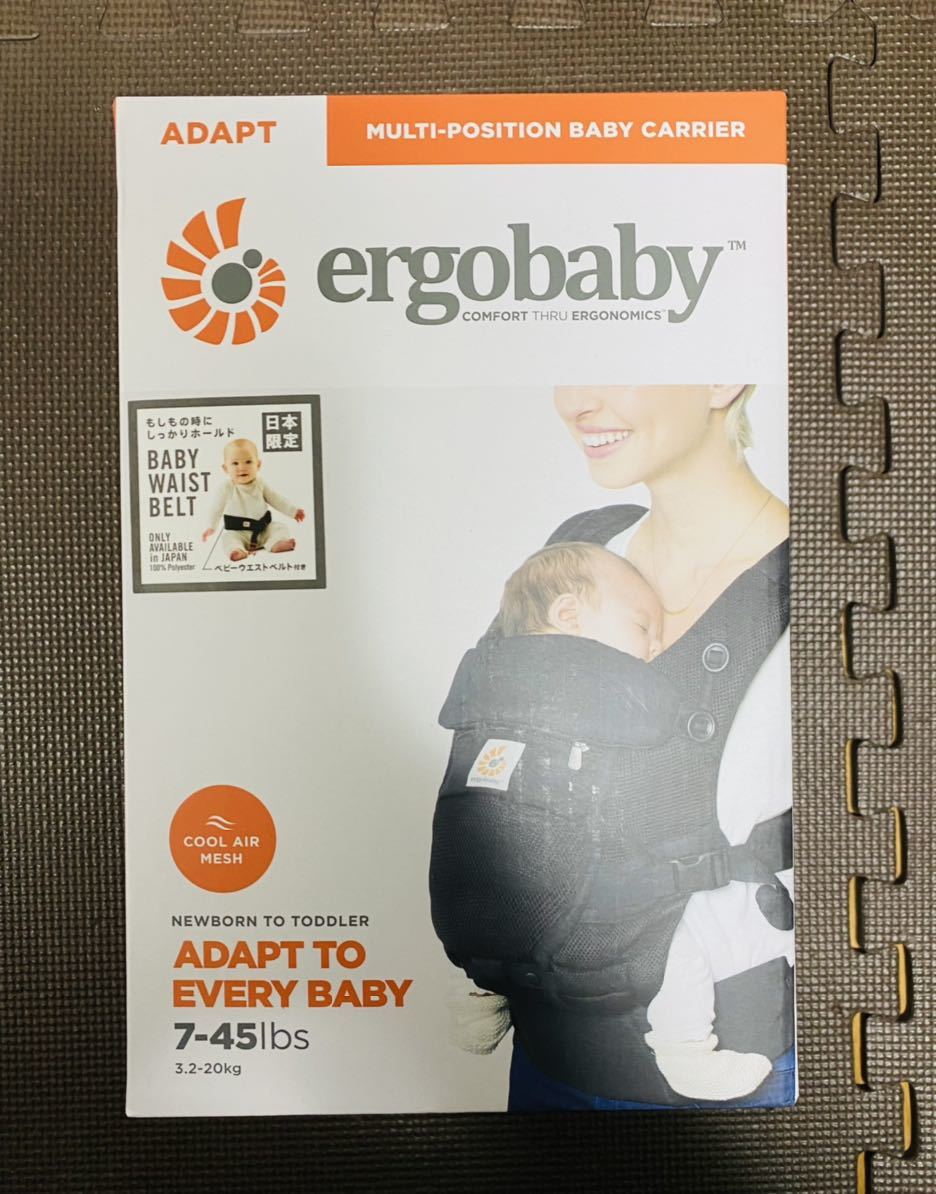 【未使用未開封品】Ergobaby(エルゴベビー) 抱っこひも おんぶ可 3Dエアーメッシュ ベビーキャリア アダプト クールエア ADAPT ブラック