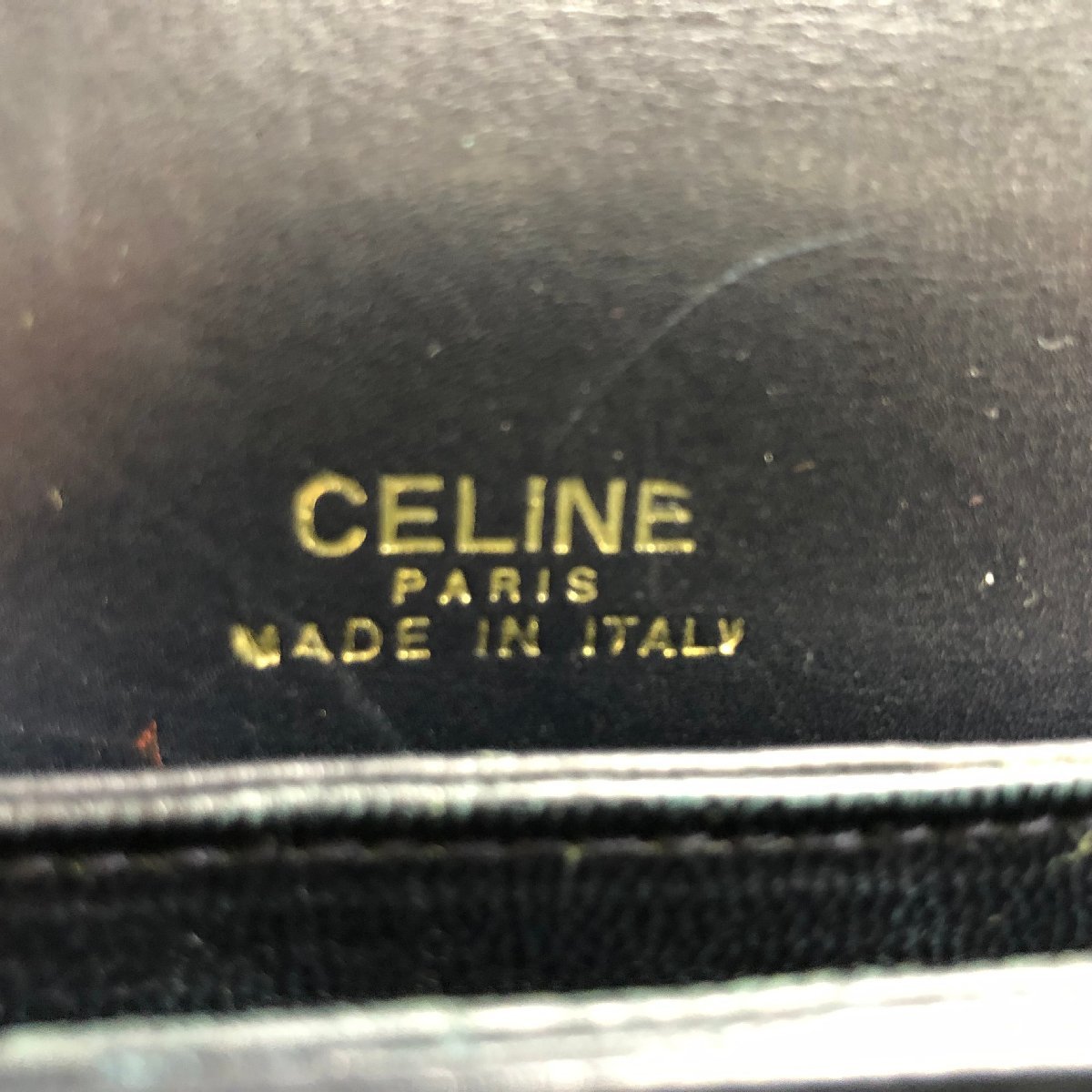 f001 C CELINE セリーヌ トリオンフ ロゴ ホースビット 金具 レザー 