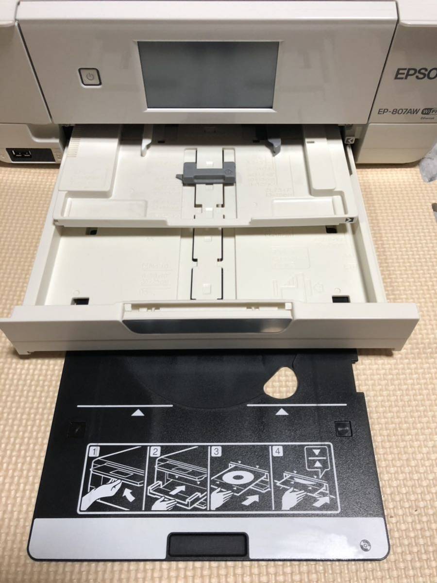 EPSON EP-807AW プリンター ジャンク品 ① カラリオEP-807AW（ホワイト