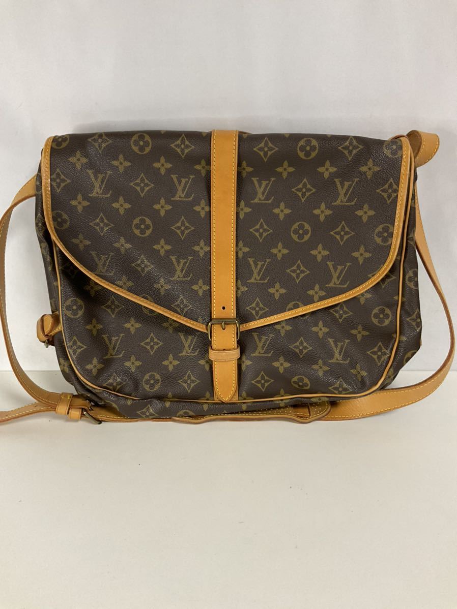 KW033-100◆ LOUIS VUITTON ルイヴィトン モノグラム ブラウン ソミュール 斜め掛け ショルダーバッグ 