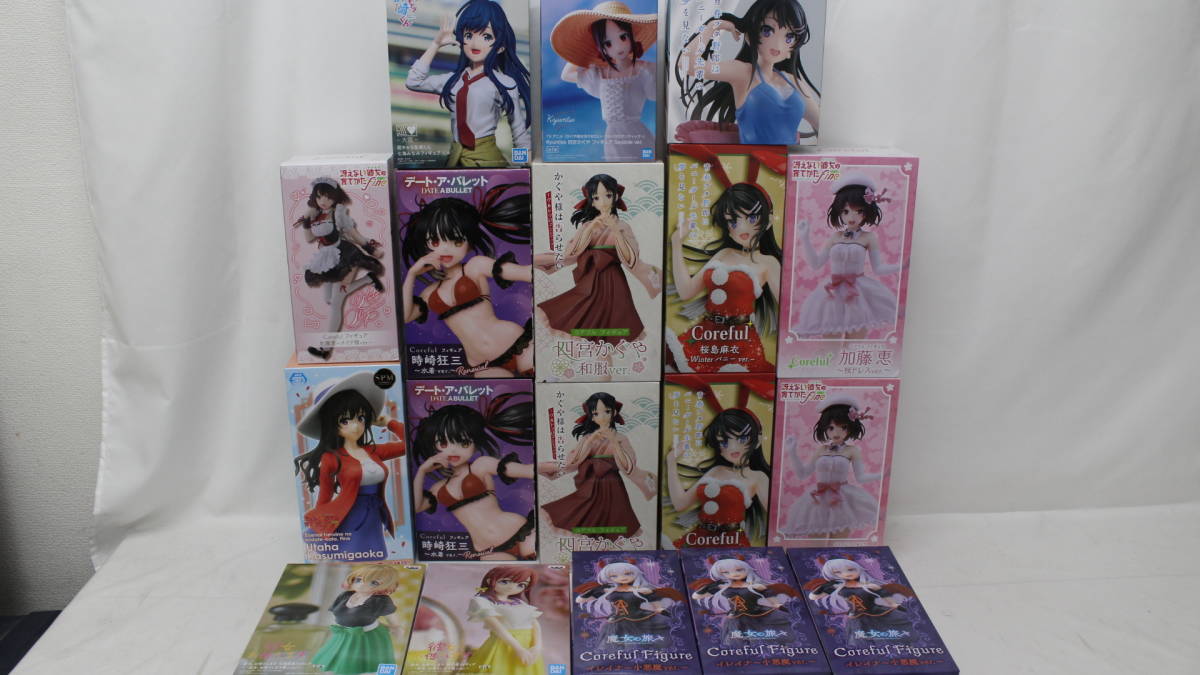 27-2 [未開封]プライズ美少女フィギュアセット かぐや様は告らせたい 魔女の旅々 彼女お借りします 冴えない彼女の育てかた 青ブタ [140]