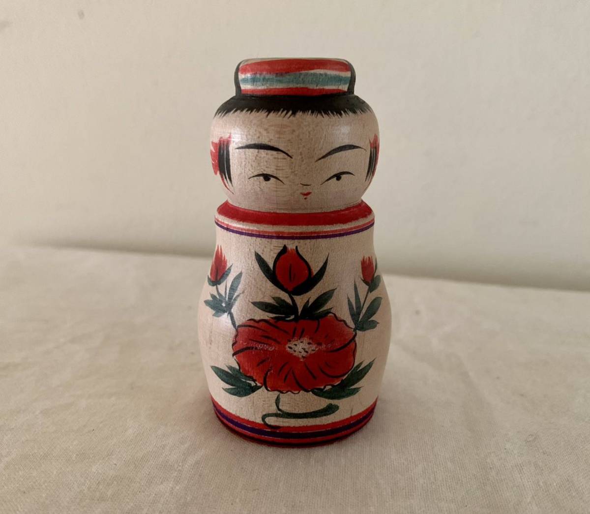 ③、佐藤良子、約6.5cm、こけし、伝統こけし、遠刈田　