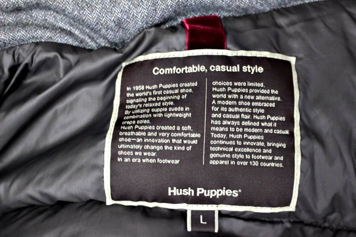 D269 ハッシュパピー HUSH PUPPIES ダウンジャケット メンズ グレー 