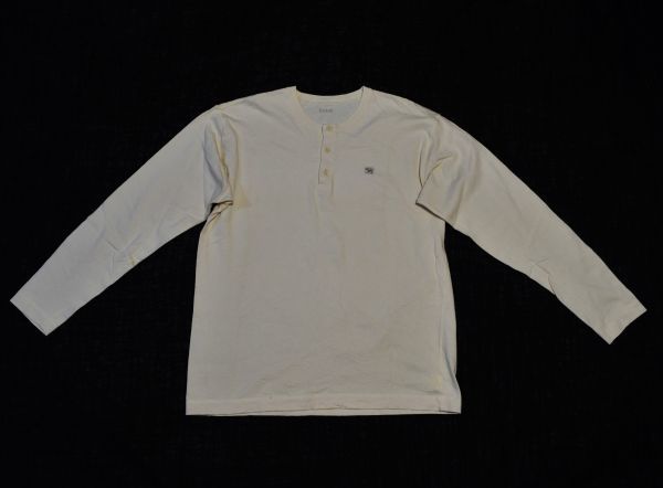 ★★パパス★PAPAS★ ヘンリーネックの長袖カットソー　L