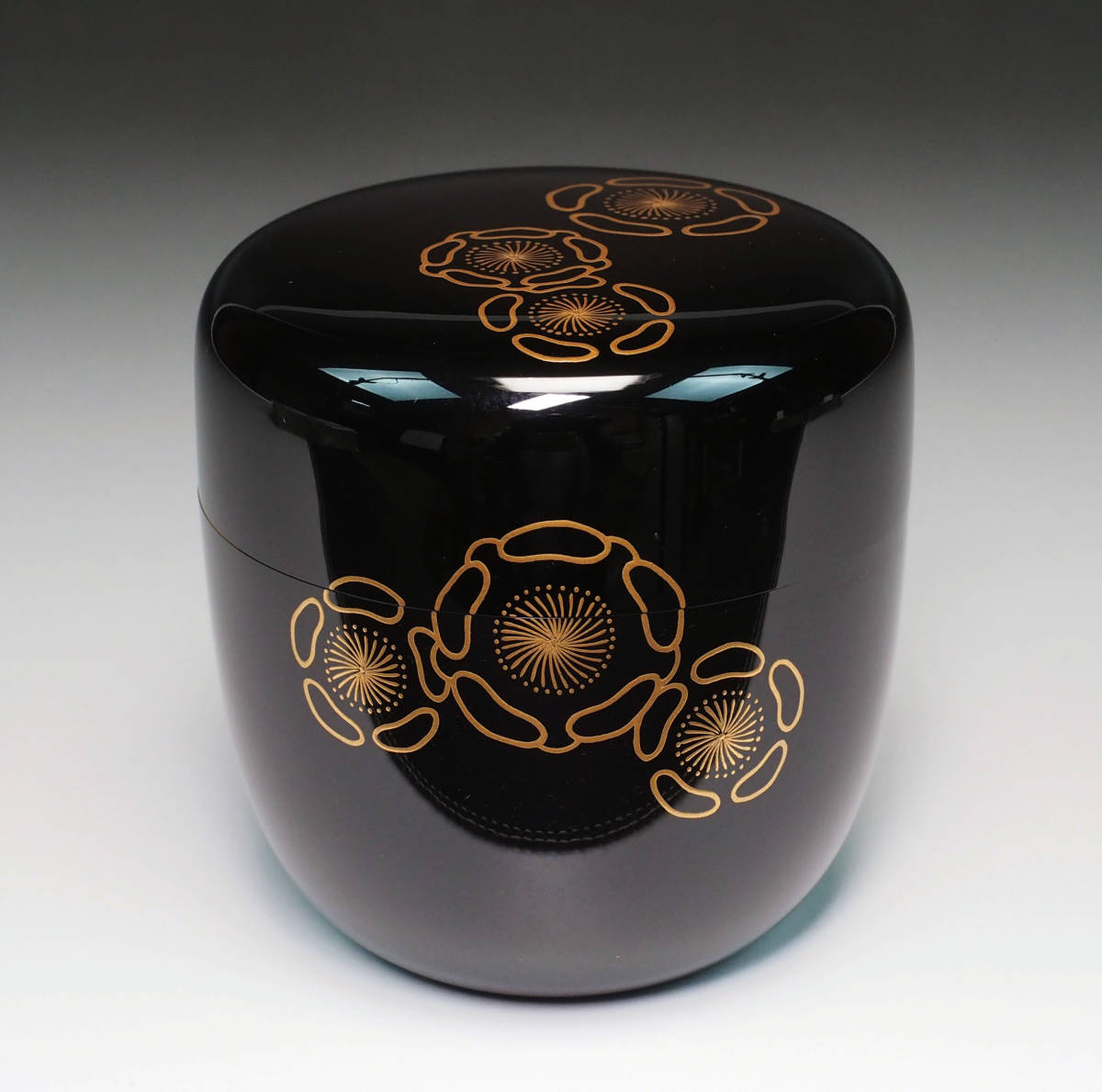 真作保証 荒井喜峰 惺斎好こぼれ梅蒔絵中棗 共箱 表千家 輪島塗 茶道具