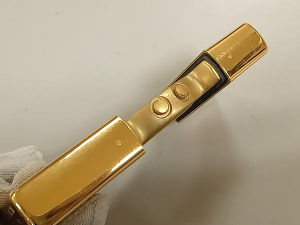 ジャンク 1スタ！】ZIPPO ライター型 ポケットクロック ゴールド