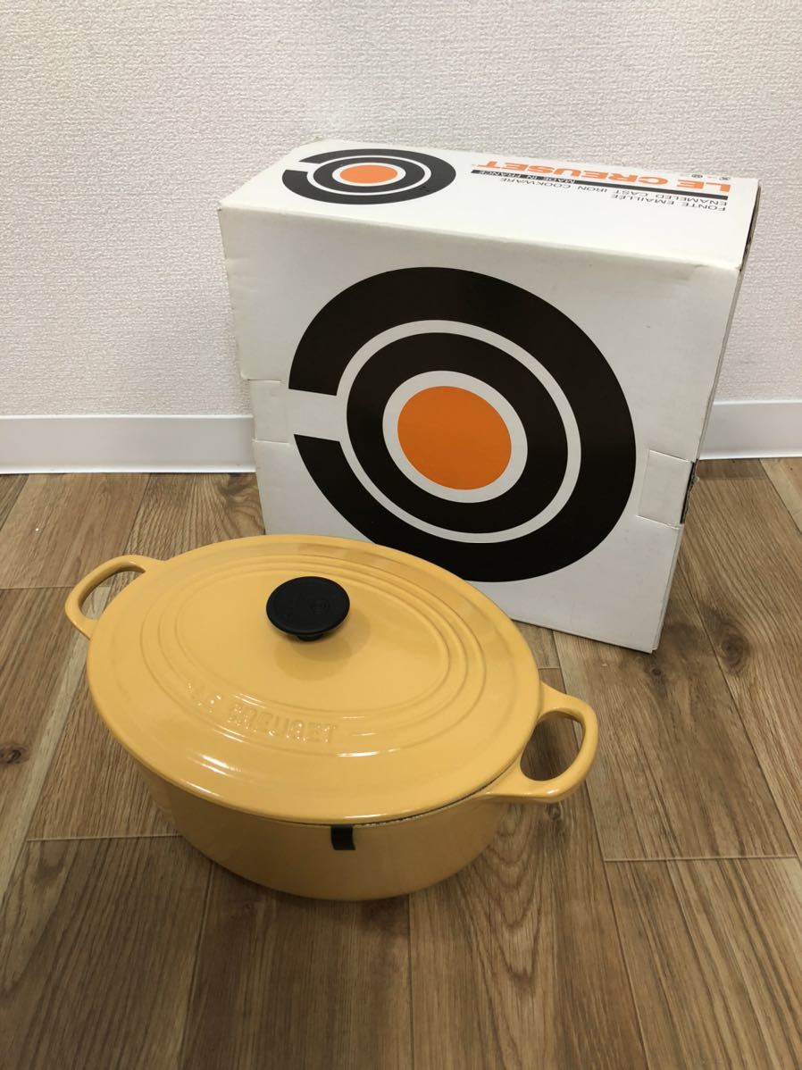 LE CREUSET ココットオーバル25センチ　サフランイエロー LE CREUSET ル・クルーゼ 両手鍋 ココット オーバル 25cm サフラン