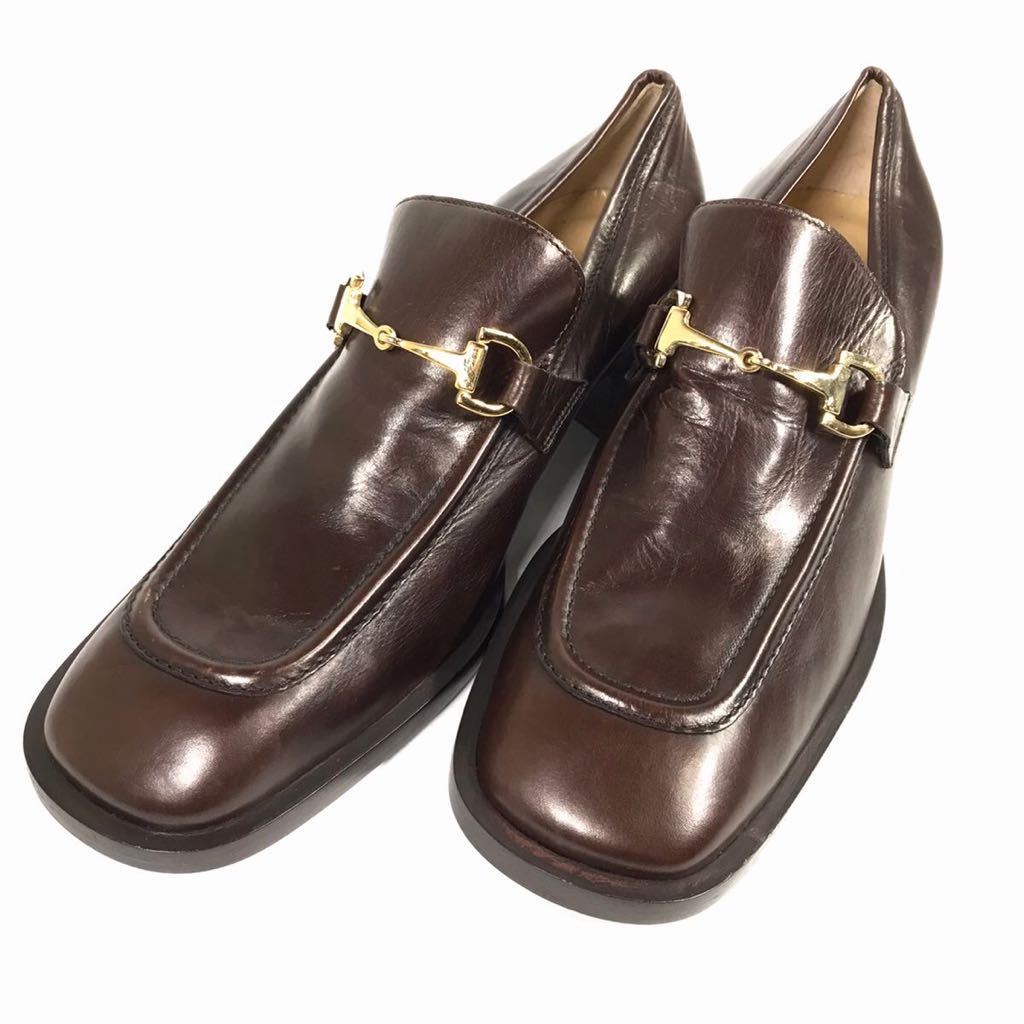 未使用品【グッチ】本物 GUCCI 靴 24cm ホースビット ビットローファー 