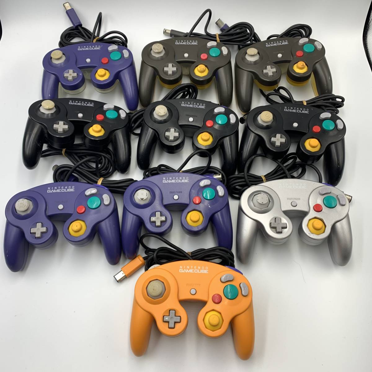 Nintendo ゲームキューブコントローラー 10個 まとめ 動作未確認 GC Gamecube 任天堂 ニンテンドー game43