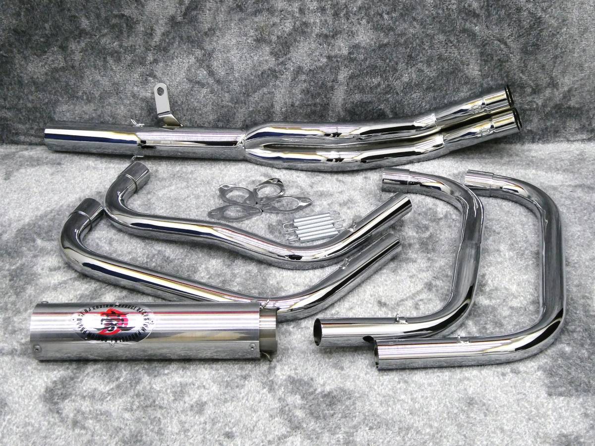 GPZ400F マフラー 豪 メッキ 50．8π/ GPZ400FⅡール