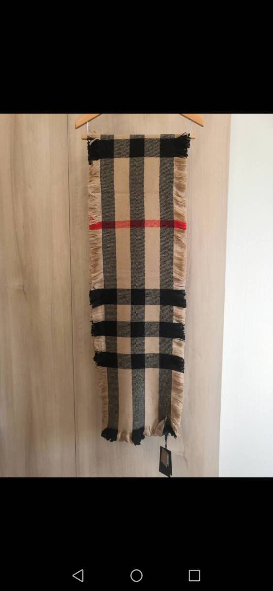 チャイ♪BURBERRY バーバリー スカーフマフラー サイドフリンジ チャイ