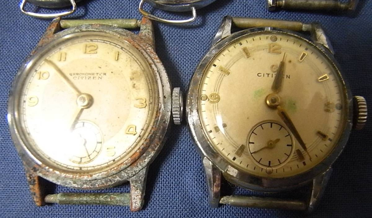 メンズ 【希少/稼動品】CHRONOMETER CLUSTER アンティーク 手巻き時計
