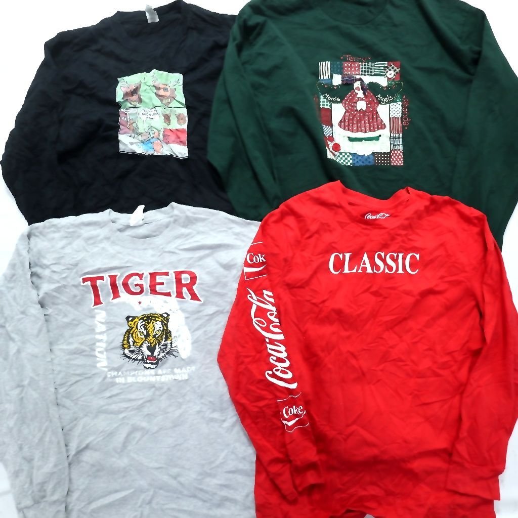 ◎ロンＴ MIX set カレッジ系 アディダス ワンポイント 他 (メンズXL/2XL/3XL) 16枚セット まとめ売 古着 1円スタート 最落なし ML1079