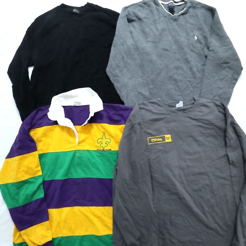 ◎ロンＴ MIX set カレッジ系 アディダス ワンポイント 他 (メンズXL/2XL/3XL) 16枚セット まとめ売 古着 1円スタート 最落なし ML1079