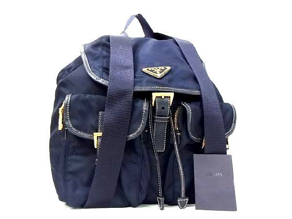 【あちゃん】PRADA テスートナイロン　巾着リュックサック 1円 □美品□ PRADA プラダ テスートナイロン 巾着型 リュックサック