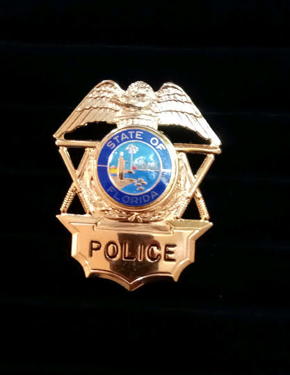 Gold 14Kゴールドフロリダ州保安官代理バッジペンダント FLORIDA