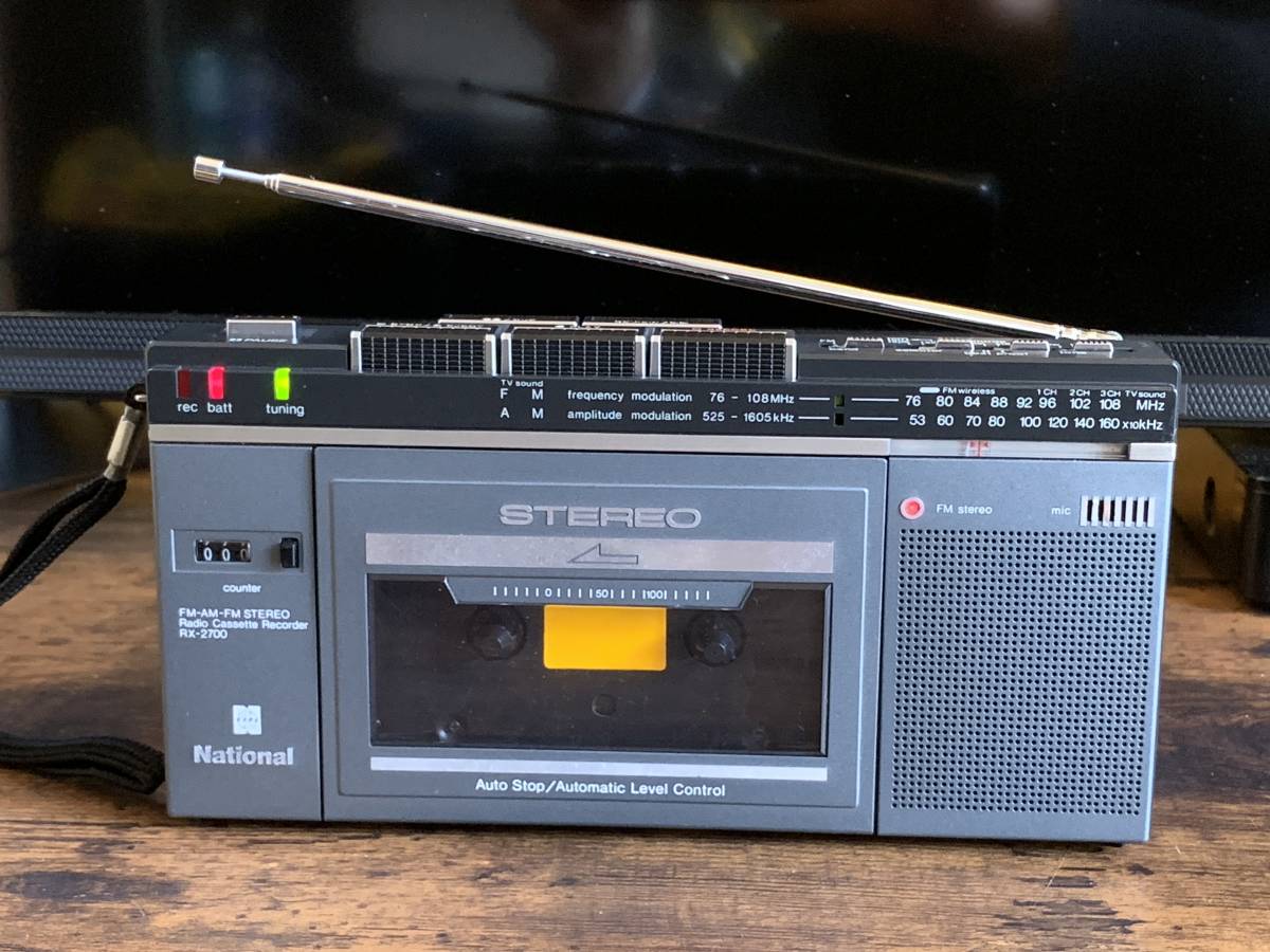 ジャンク品National RX-2700 FMAMラジオカセットレコーダー 207.60