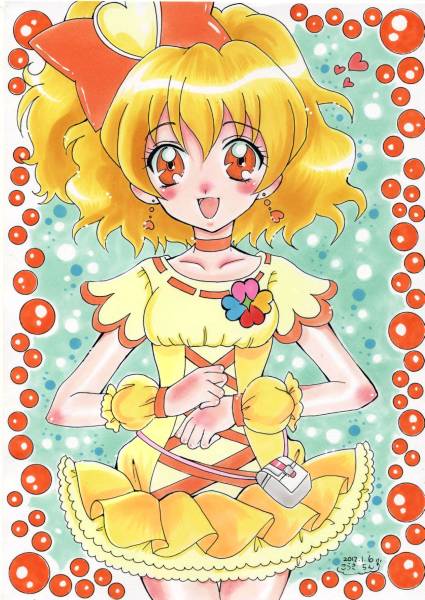 同人手描きイラストa4 フレッシュプリキュア キュアパイン ふたりはプリキュア 売買されたオークション情報 Yahooの商品情報をアーカイブ公開 オークファン Aucfan Com