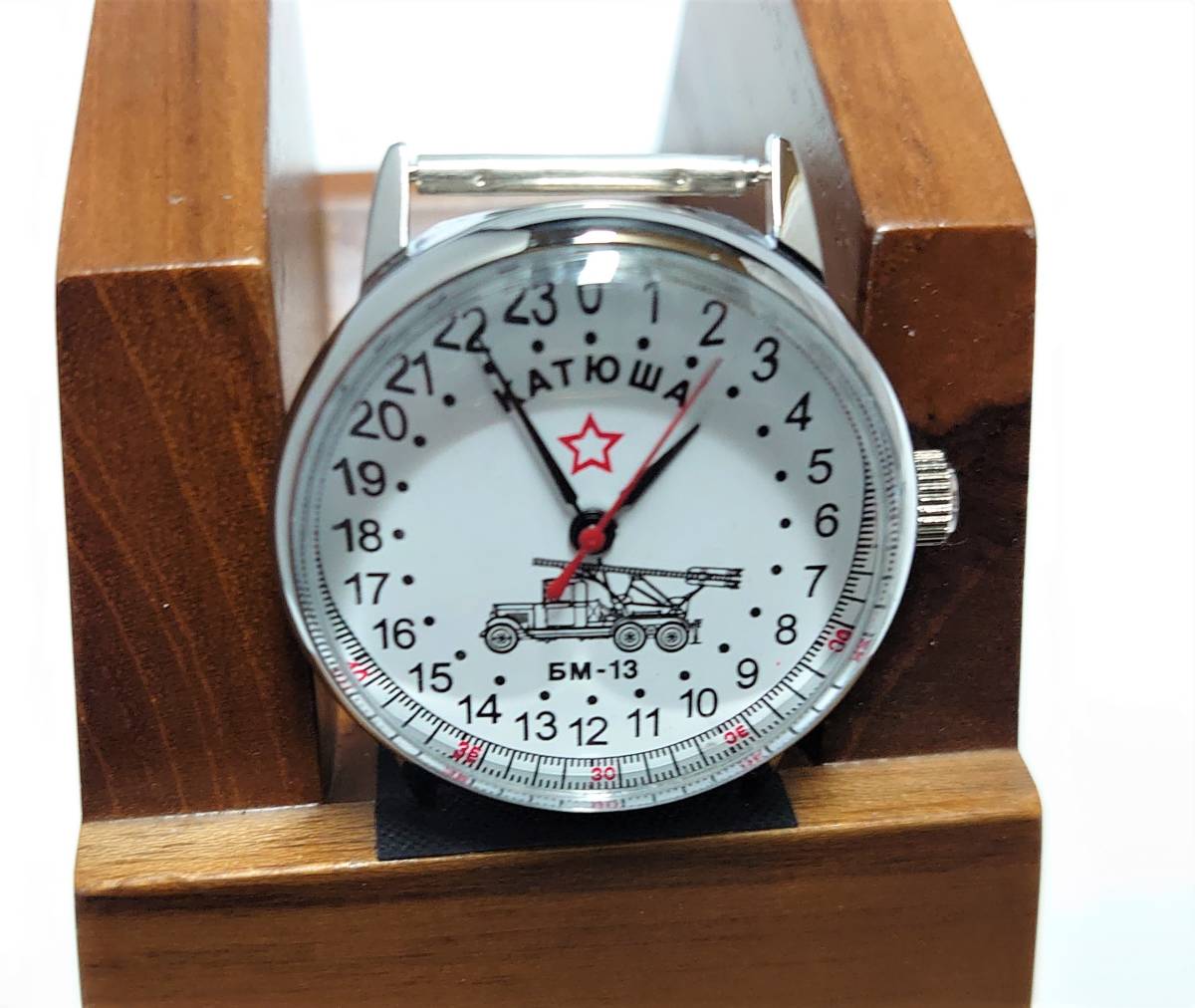 RAKETA 24H 手巻き 24時間時計 カチューシャ 白文字盤 機械式腕時計 