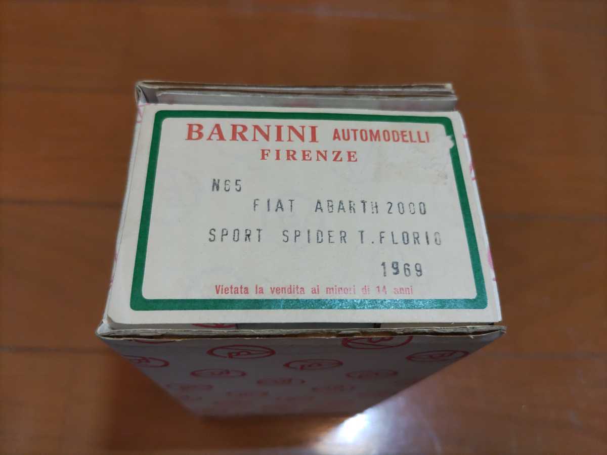 BARNINI 1/43 FIAT ABARTH 2000 SPORT SPIDER T.FLORIO 1969 Abarth 0 Fiat