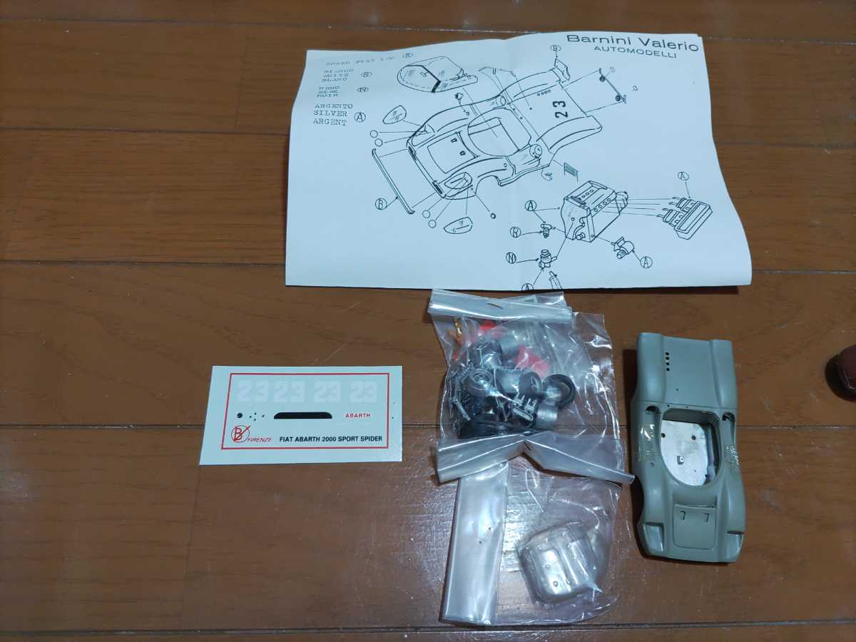 BARNINI 1/43 FIAT ABARTH 2000 SPORT SPIDER T.FLORIO 1969 Abarth 0 Fiat