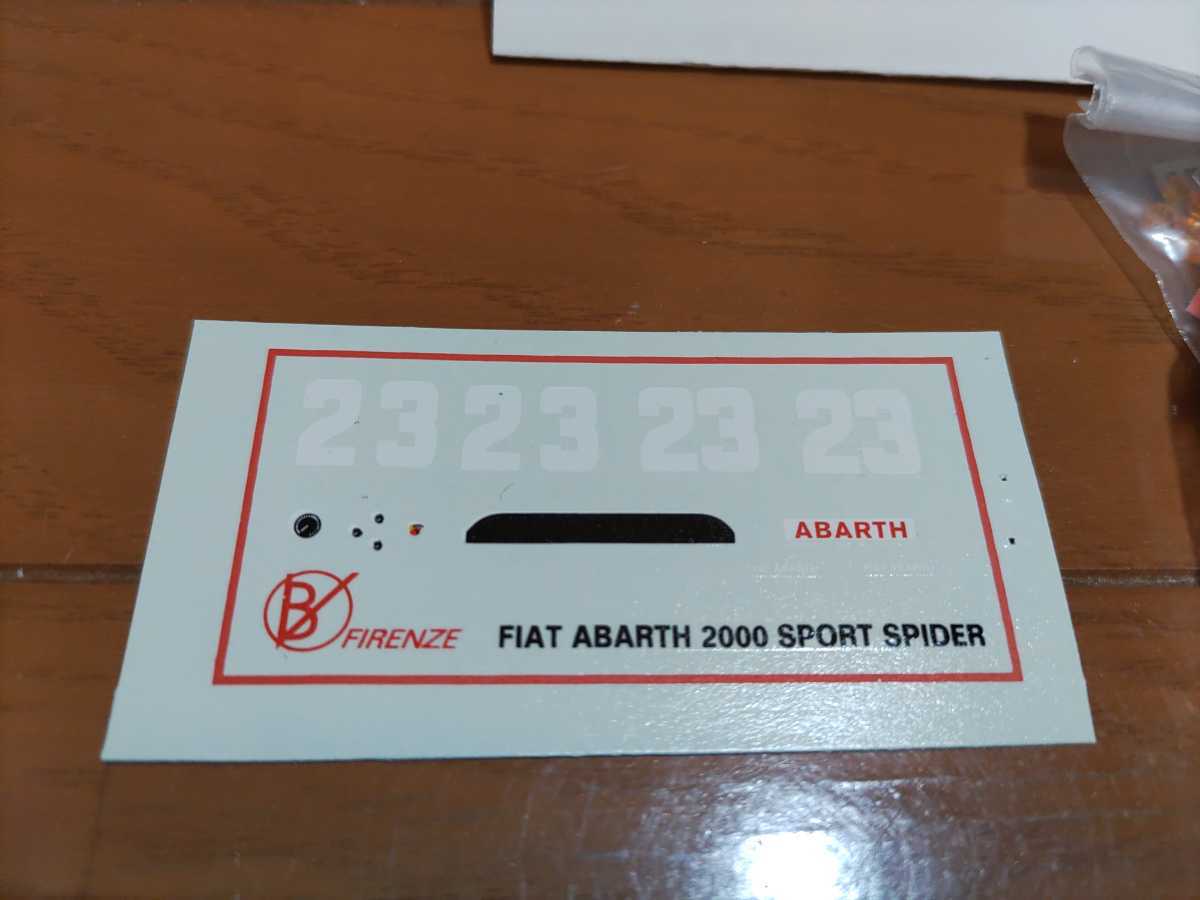 BARNINI 1/43 FIAT ABARTH 2000 SPORT SPIDER T.FLORIO 1969 Abarth 0 Fiat
