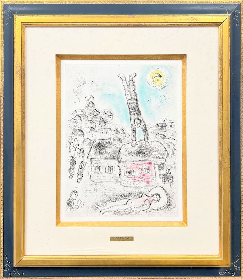 FCP】 真作保証 マルク・シャガール 銅版画 「以心伝心」 挿絵本版画