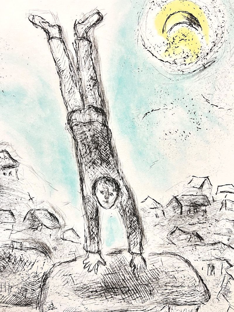 FCP】 真作保証 マルク・シャガール 銅版画 「以心伝心」 挿絵本版画