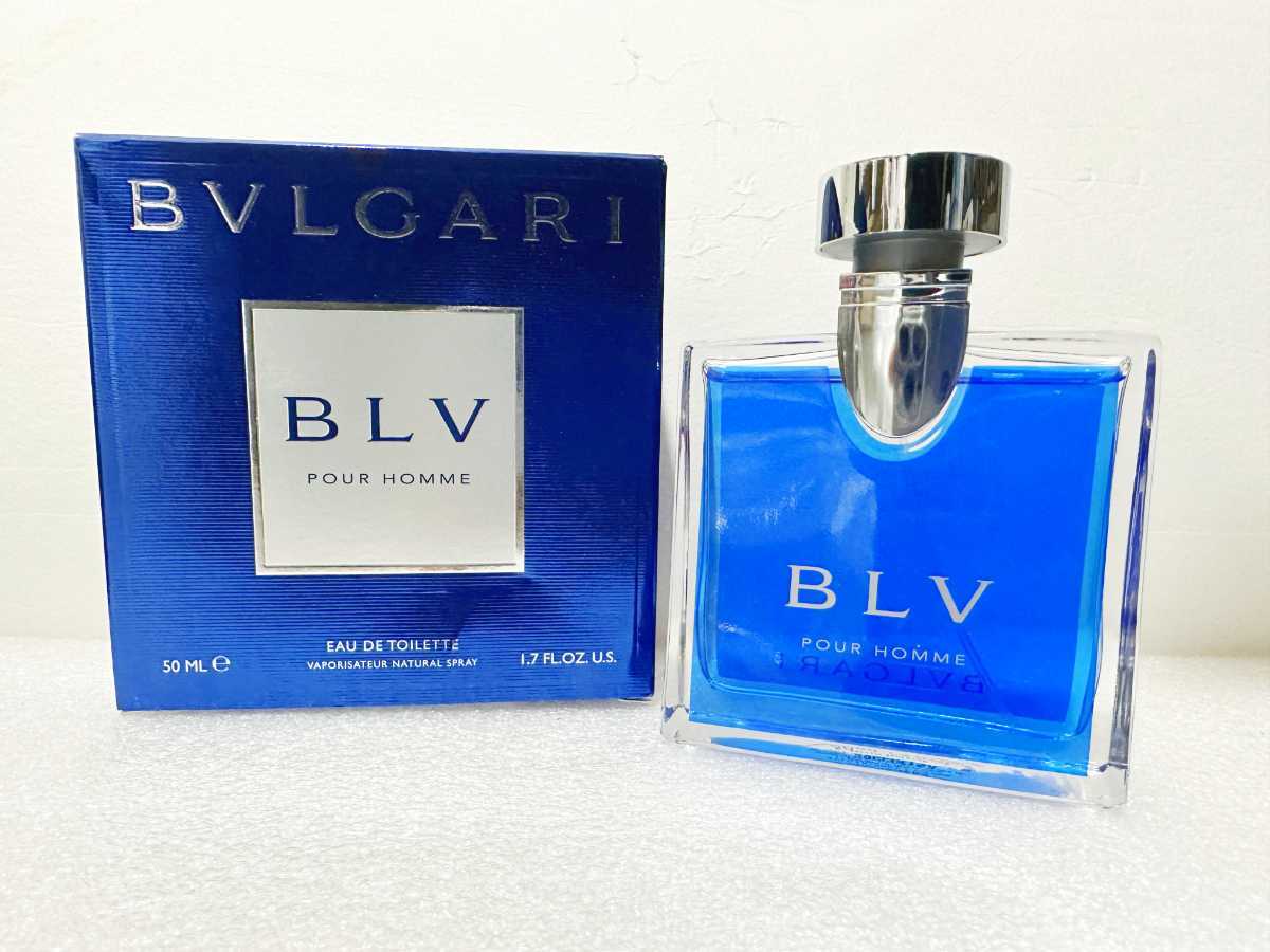 【ほぼ未使用】【送料無料】BVLGARI ブルガリ ブルー プールオム POURHOMME BLV Eau de toilette EDT 50ml オードトワレ オーデトワレ