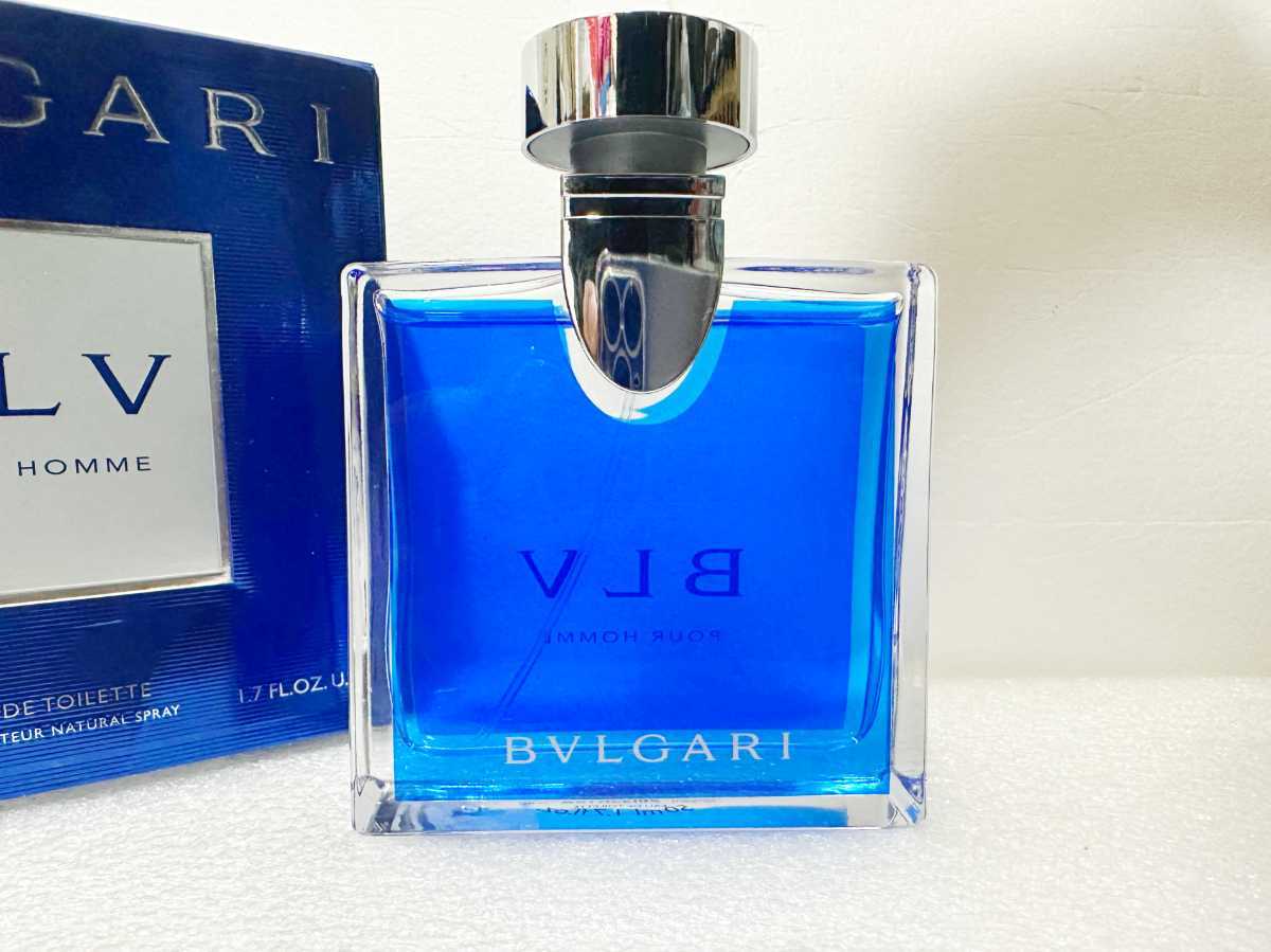 【ほぼ未使用】【送料無料】BVLGARI ブルガリ ブルー プールオム POURHOMME BLV Eau de toilette EDT 50ml オードトワレ オーデトワレ