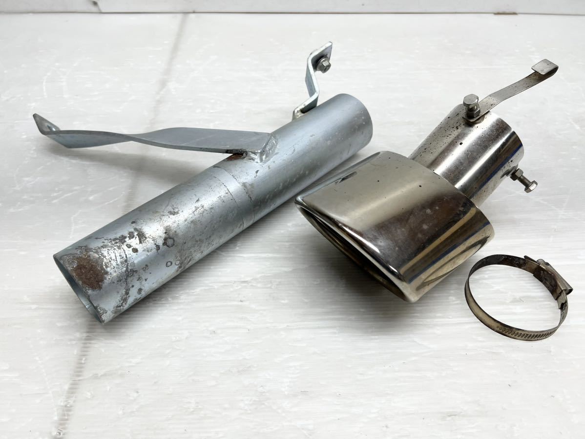 ★送料込★即決 ESSEX ハイエース 200系用 マフラーカッター 左ダミー シンメトリー W出し用 アタッチメント エセックス 送料無料 3704