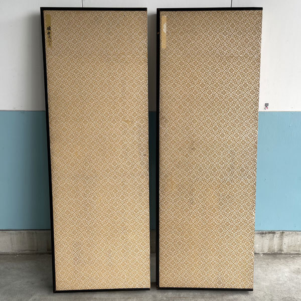 時代 KJ113/ 六曲一双 金屏風 旧家蔵出し 時代 /箱付き/ 希少 中古 大阪発