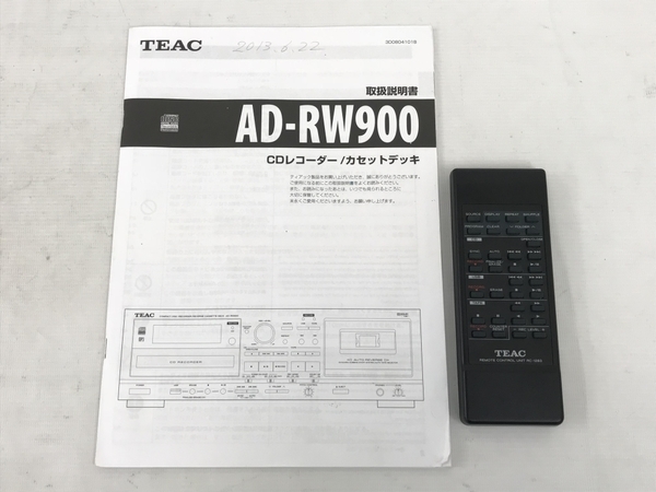 TEAC AD-RW900 B カセットデッキ CDレコーダー 2013年製 音響