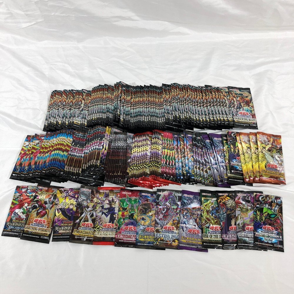 H【中古美品】 遊戯王 未開封パック 180パック以上 未開封 まとめ