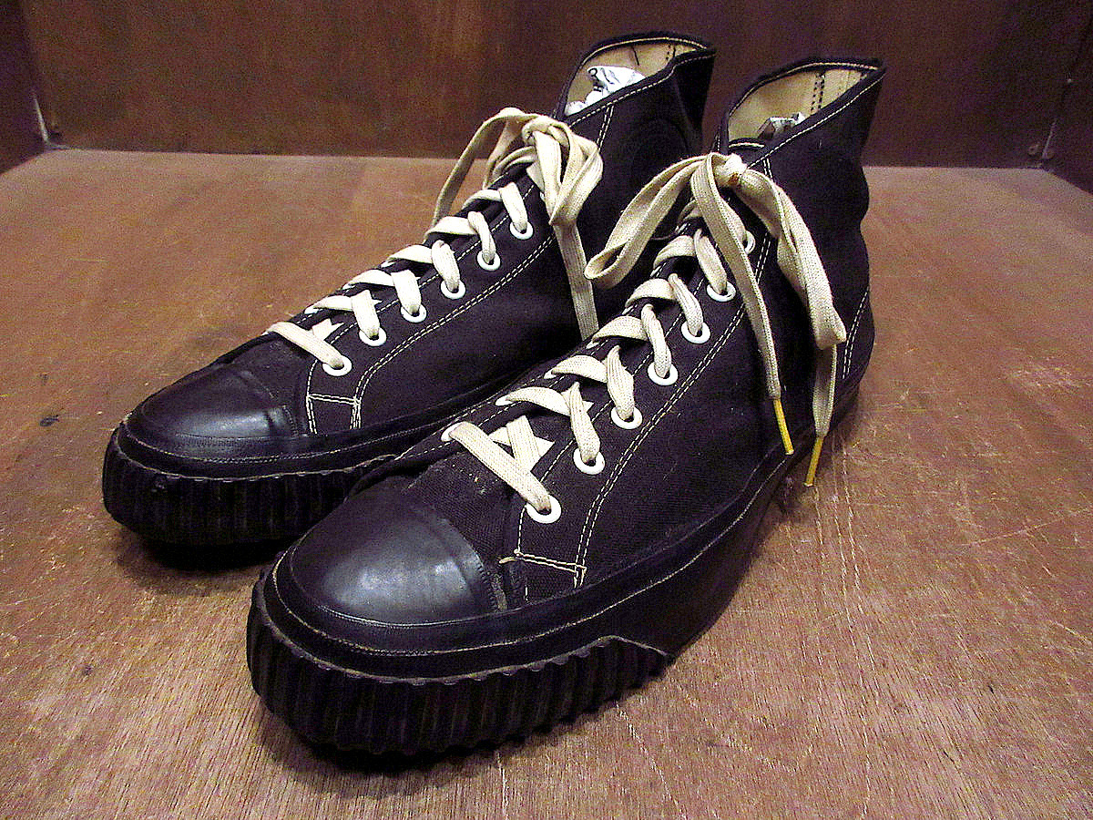 ビンテージ40's○CONVERSEチャックテイラーHI黒size 12○230124k4-m